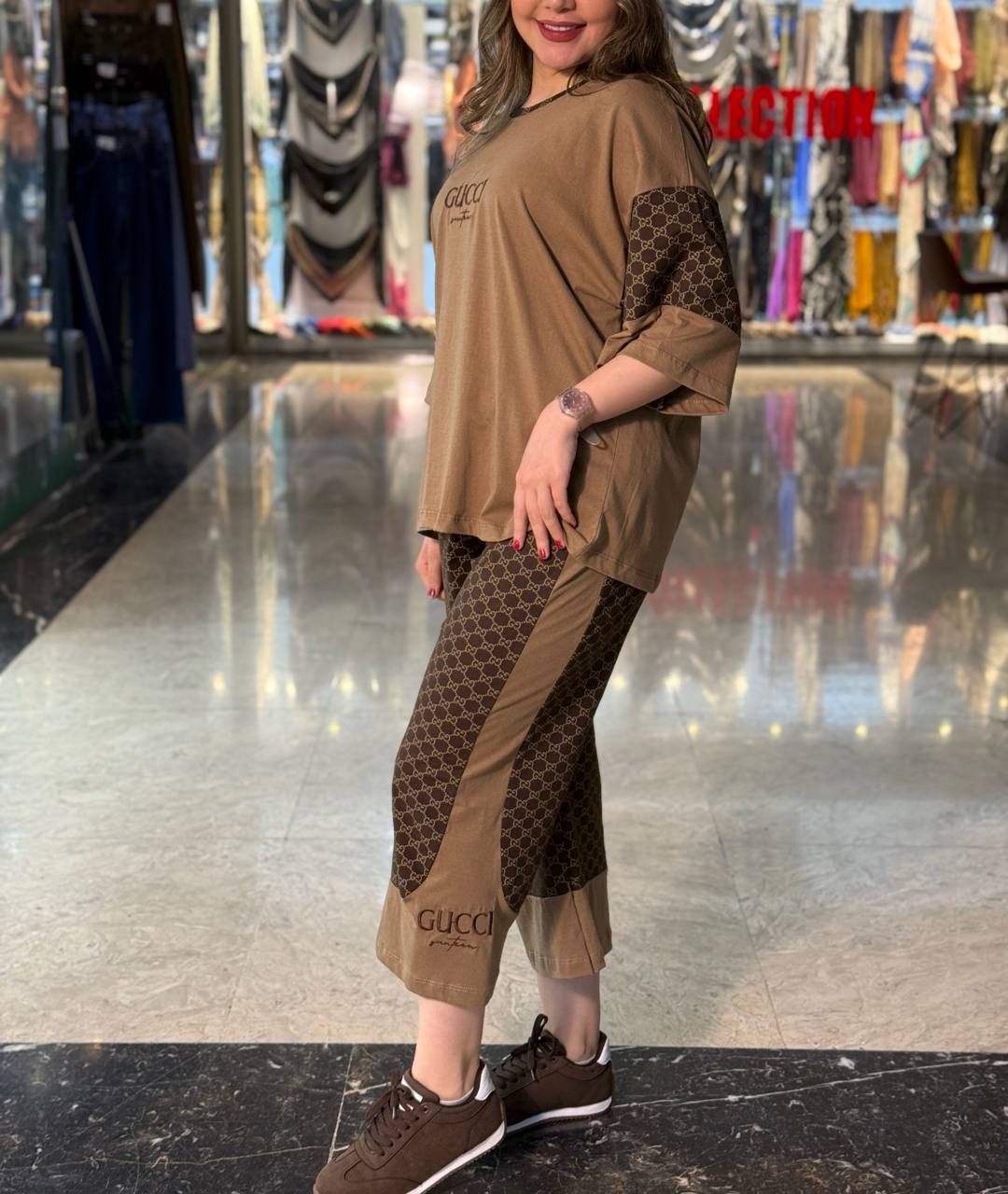 ست تیشرت شلوارک برمودا زنانه